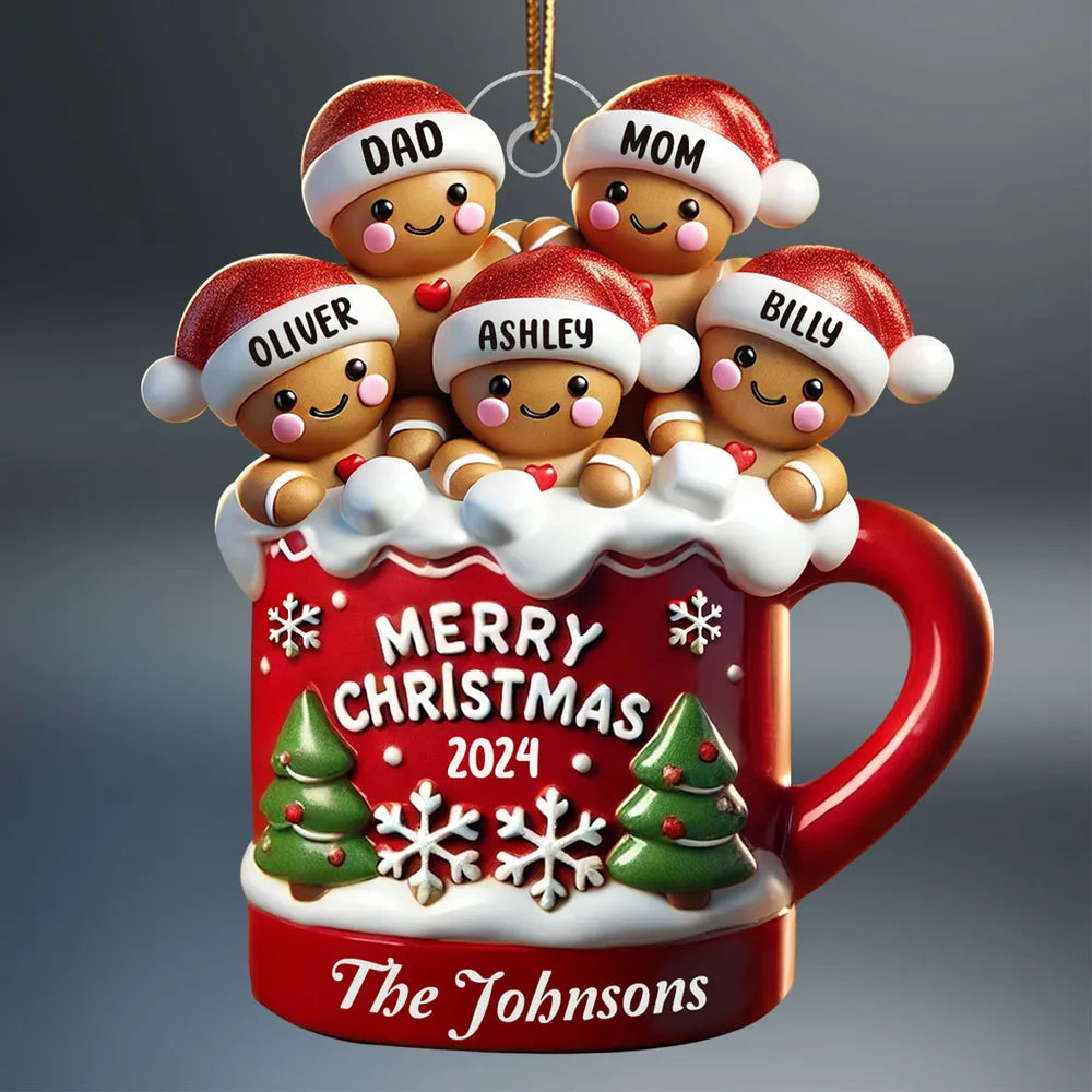 Personalized Gingerbread Family Christmas Ornament - Sweeten Your Holiday Memories!