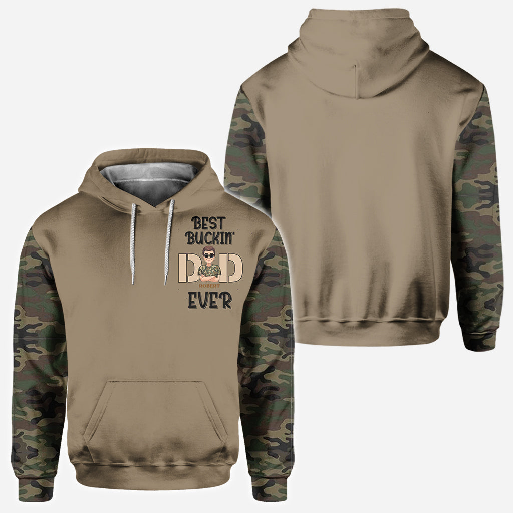 Best Buckin' Dad - Personalized Hunting All Over Shirt