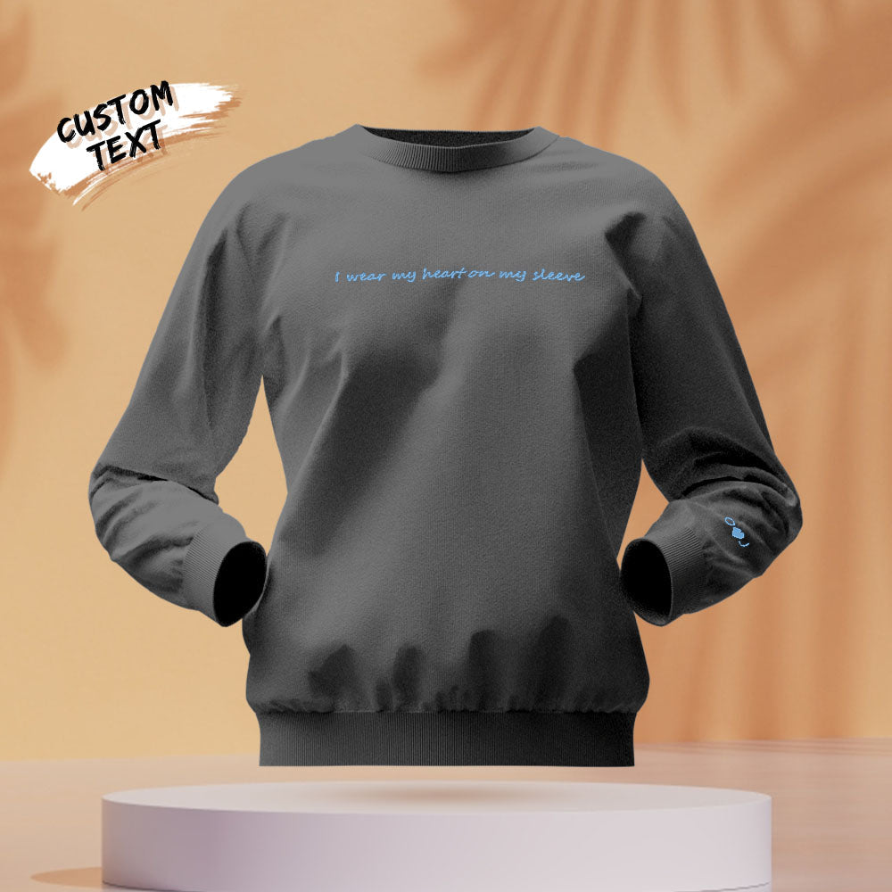 Custom Text - Personalized Couple Sweatshirt