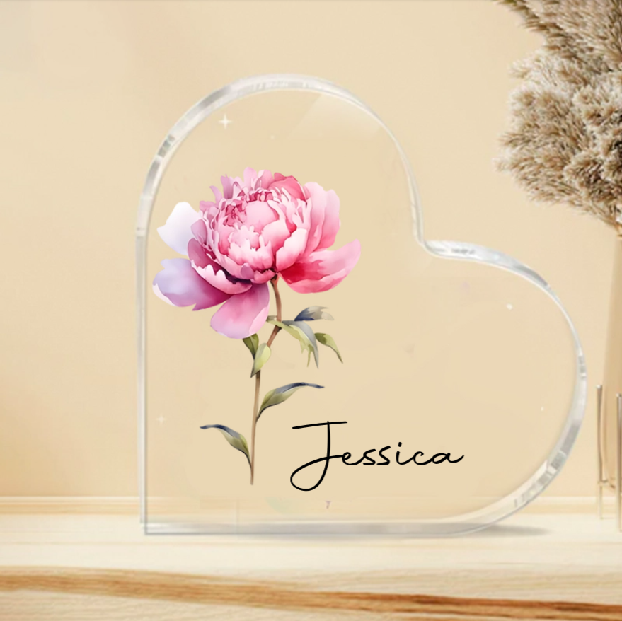 Personalized Floral Whiskey Glass, Custom Daisy Design with Name - Perfect Gift for Her