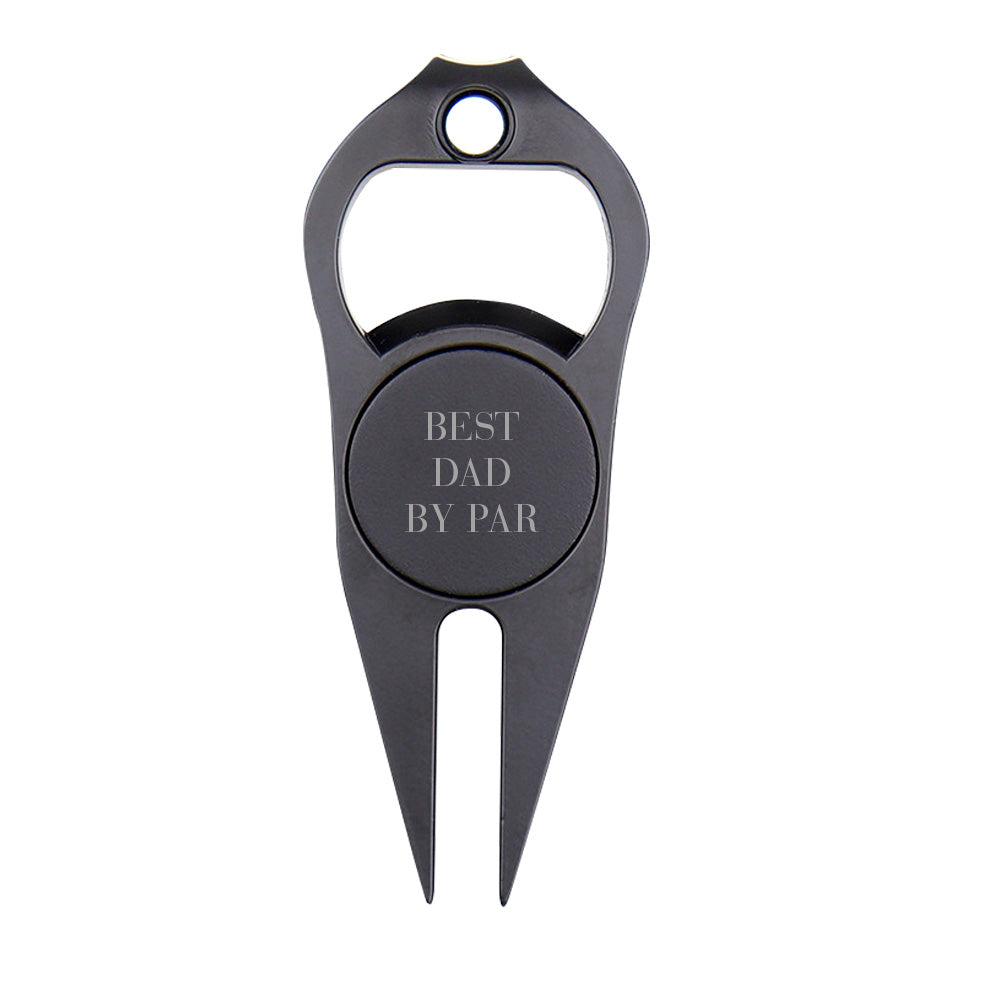 Best Dad/ Grandad/ Papa... By Par Bottle Opener - Golf gift for dad, him, boyfriend, husband, grandpa - Personalized Golf Fork Ball Marker