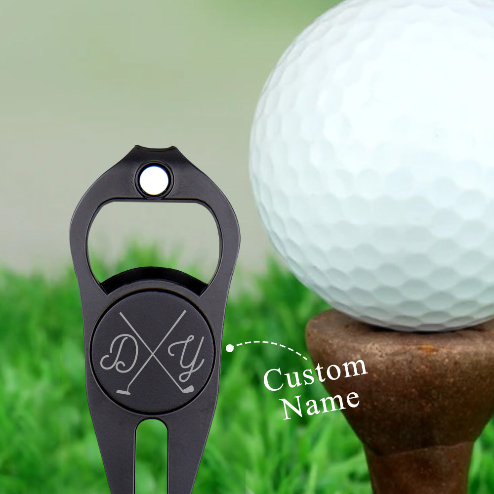 Golfing Partner For Life Bottle Opener - Golf gift for dad, him, boyfriend, husband, grandpa - Personalized Golf Fork Ball Marker