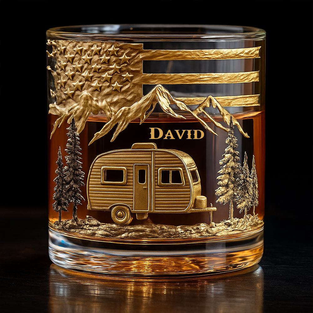 Campfire & Whiskey - Personalized Camping Whiskey Decanter Set