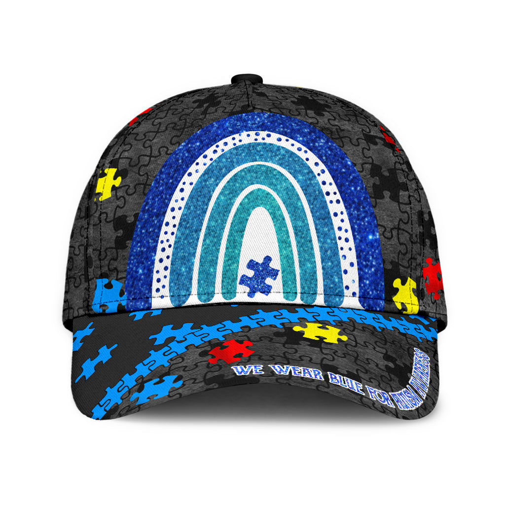 In April We Wear Blue Autism Awareness Classic Cap 0622