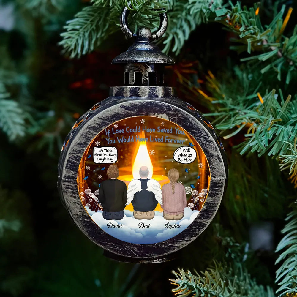 Custom Memorial Lantern Keepsake Ornament for Christmas