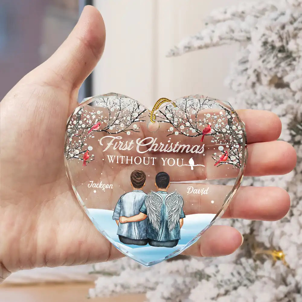 Crystal Heart Ornament keepsake of warm remembrance, thoughtful Christmas memorial gift for loved ones