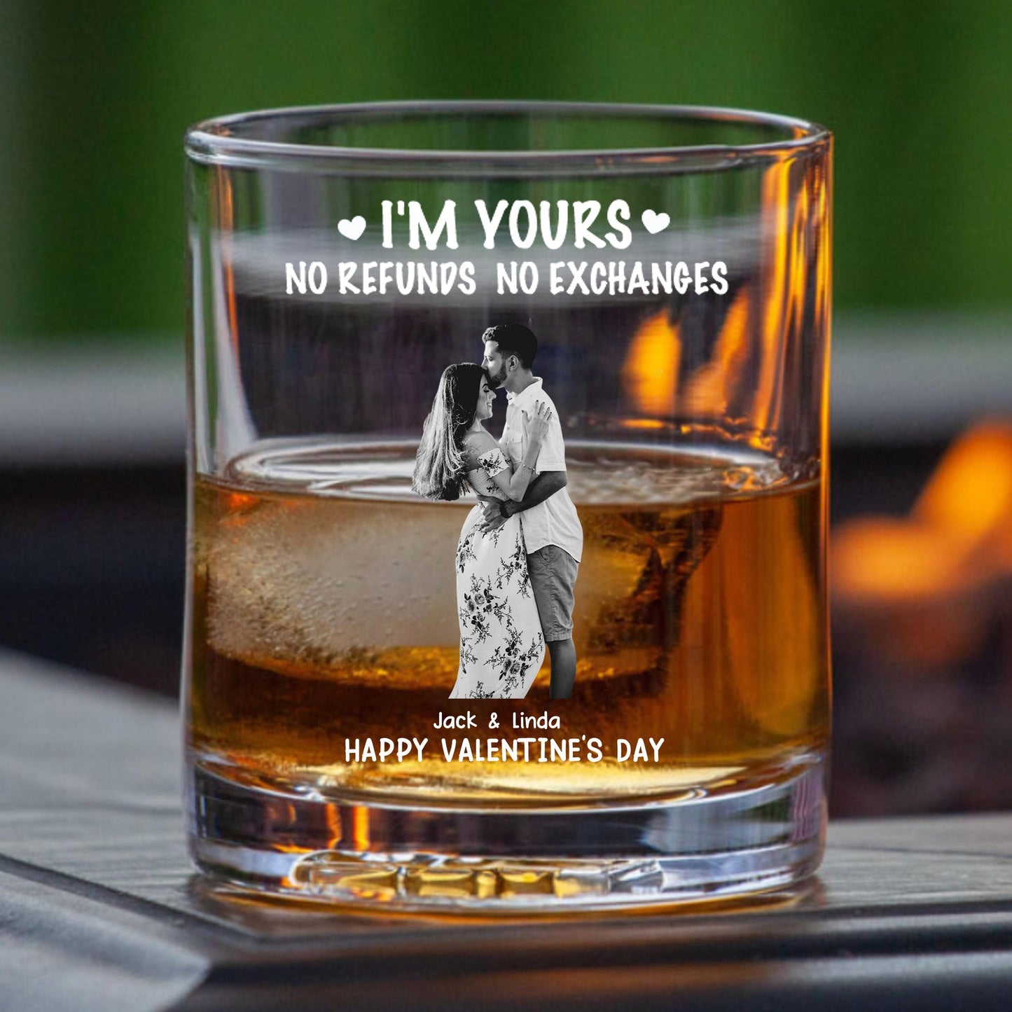 Personalized Whiskey Glass - Romantic Valentine’s Day Keepsake