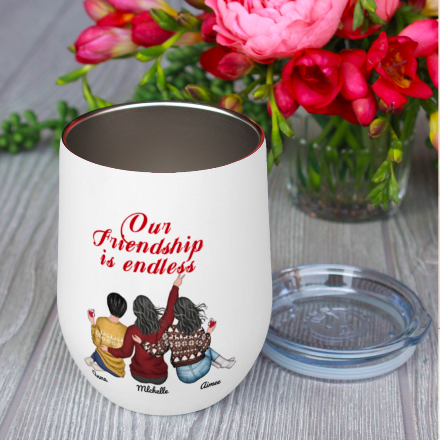 Besties Forever - Our Friendship Is Endless - Ornament, Beauty Tools, Jewelry, Cup - Christmas Gift