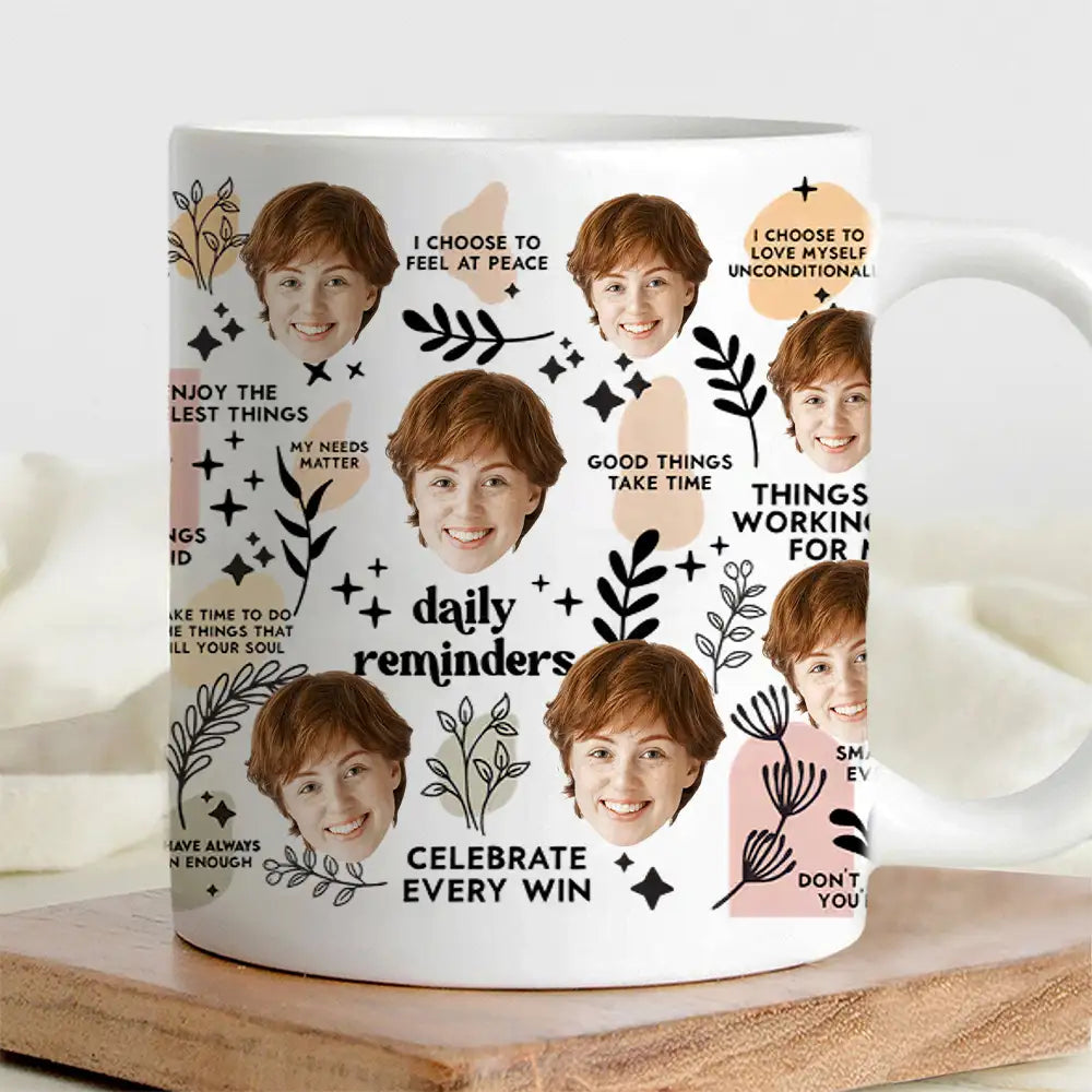 Personalized Ceramic Mug with Multi-Face Design – Couple’s Gift