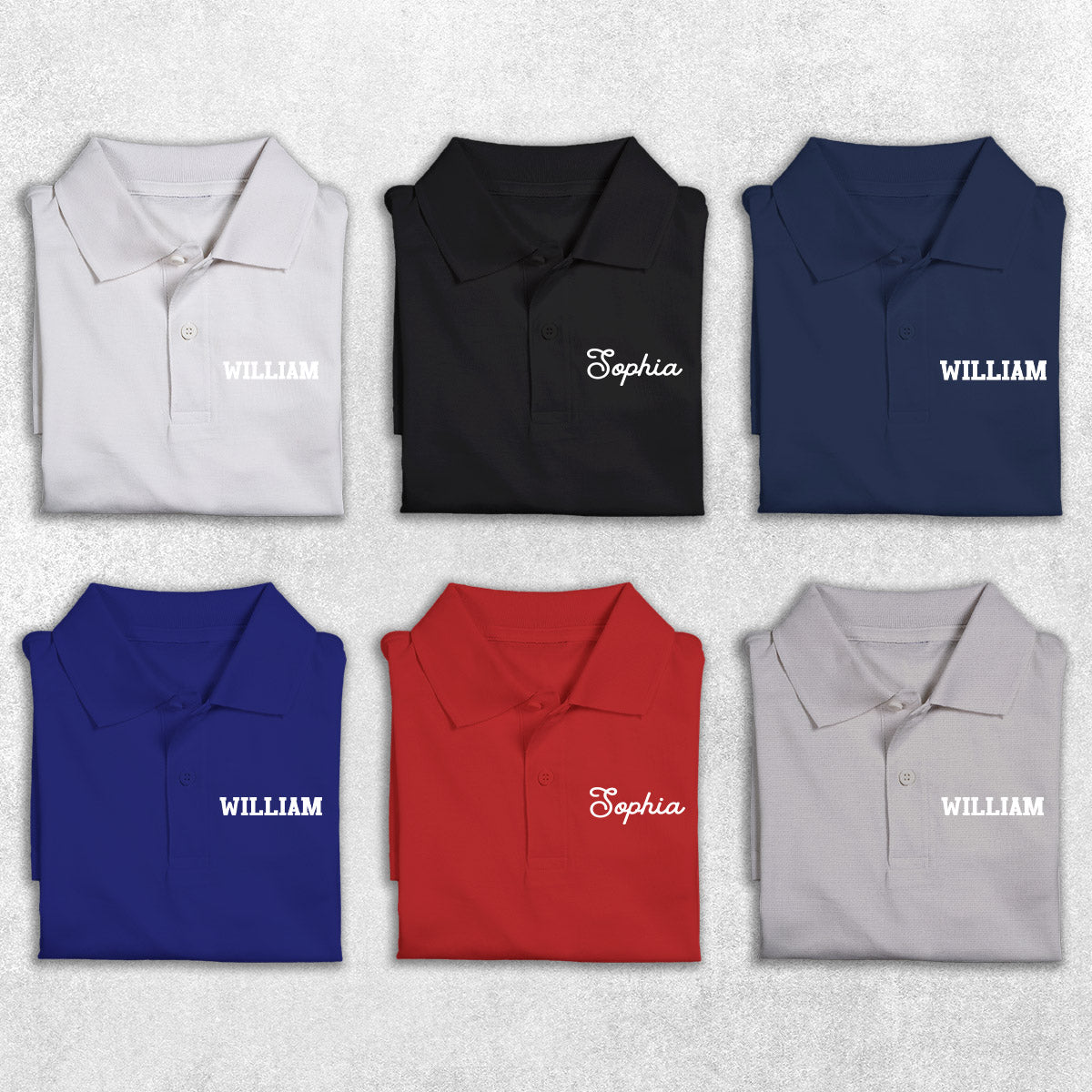 Custom Name - Personalized Couple Embroidered Polo Shirt