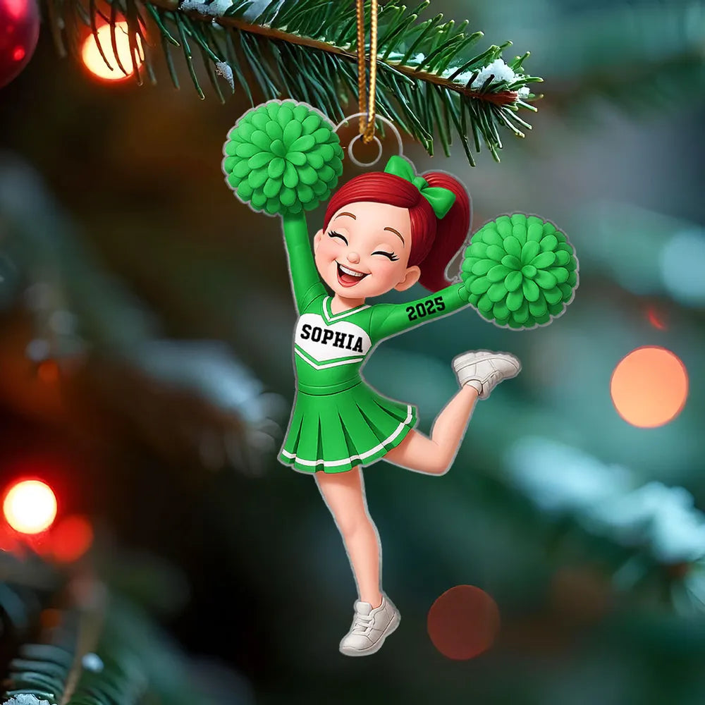 Acrylic Cheerleader Ornament - Personalized Gift