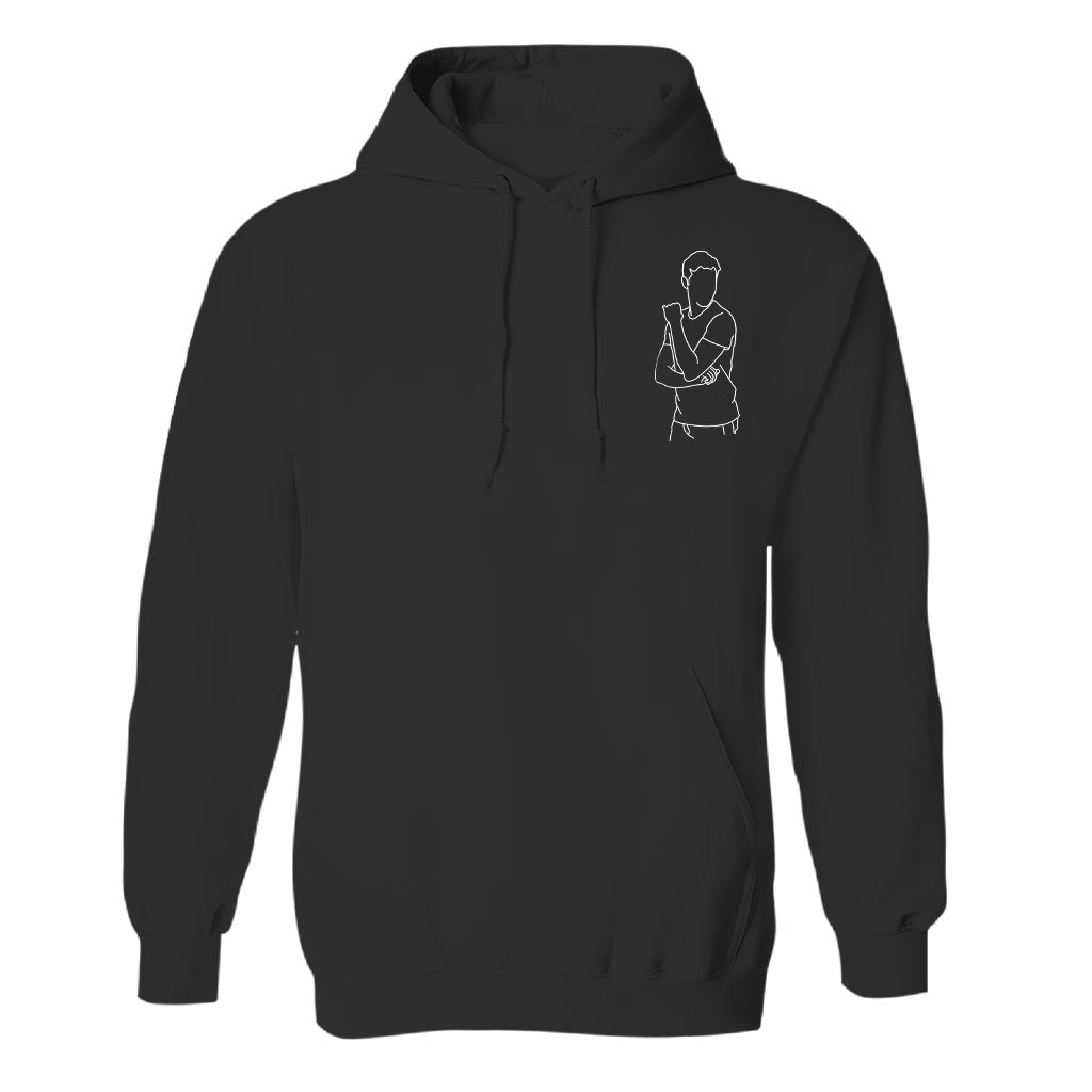 Custom Line Art - Personalized grandson Embroidered Hoodie