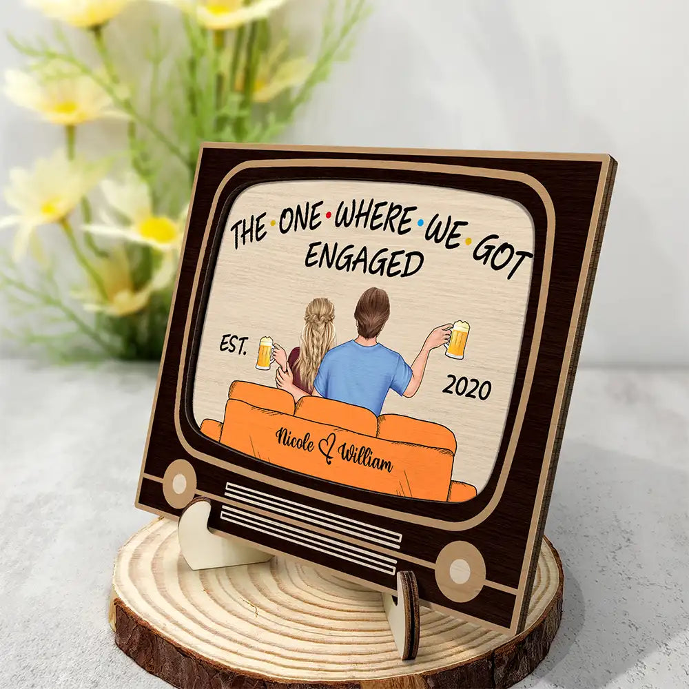 Personalized 2-Layer Wooden Plaque – "Hubby & Wifey Series" Romantic Keepsake