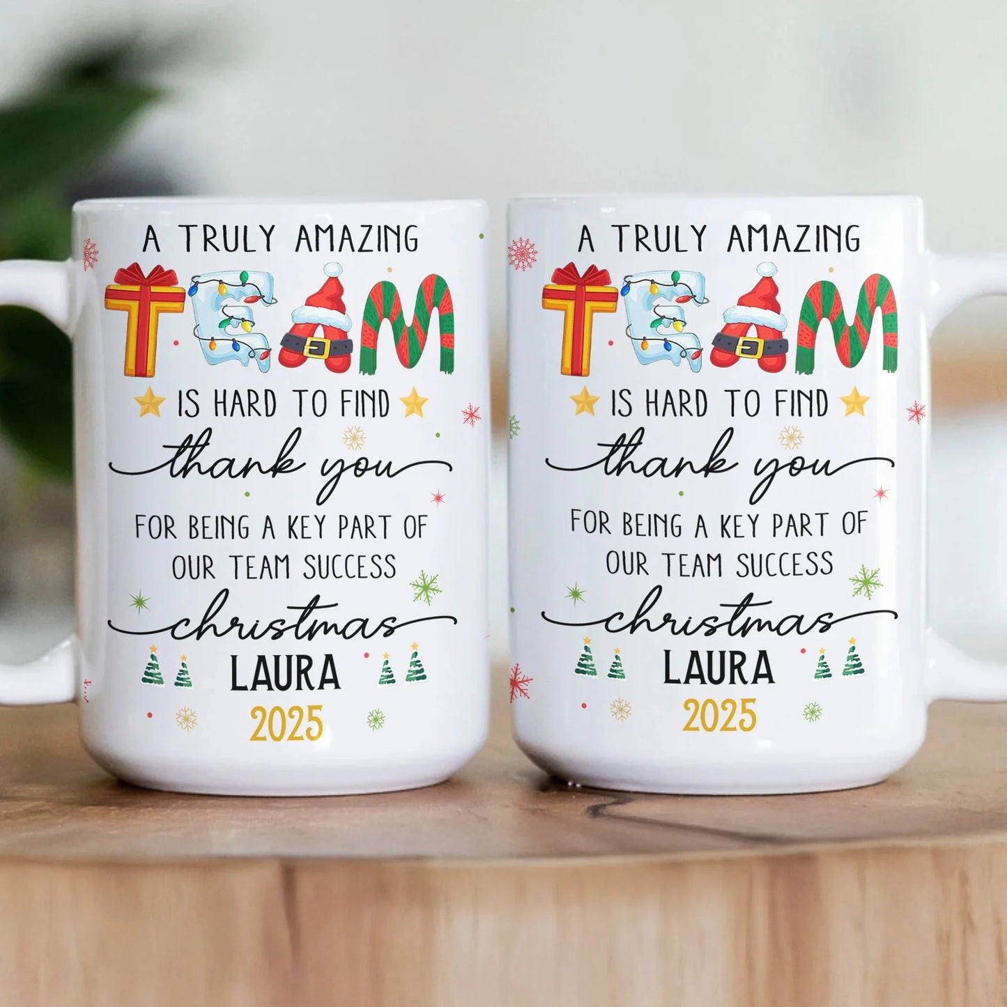Personalized White Ceramic Mug For Coworker Appreciation – A Truly Amazing Team Christmas Gift, Unique Thank You Present