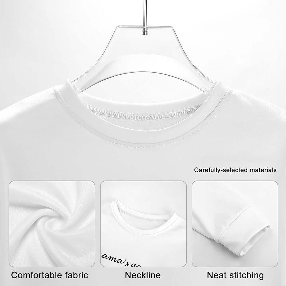 Custom Text Sweatshirt Personalized Names Round Neck - Personalized Family Sweatshirt