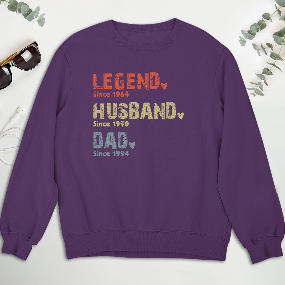 Legend Husband Dad Papa Classic Tee, Personalized Family Quote Shirt, Meaningful Unique Gift for Dad or Grandpa