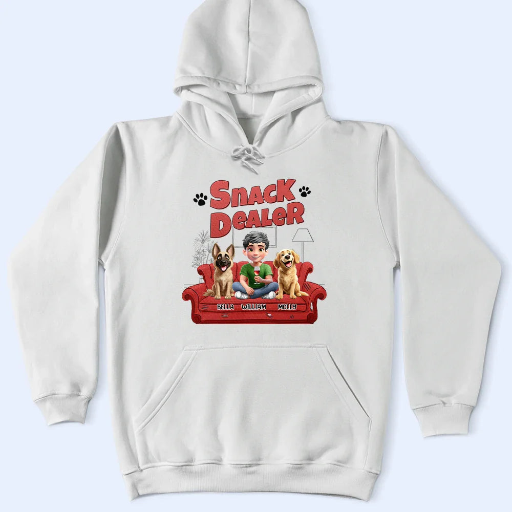 Treat Dealer – Funny Personalized Dog Lover T-Shirt, Women’s Tee, Sweatshirt and Hoodie – Ideal Gift for Dog Owners and Pet Lovers