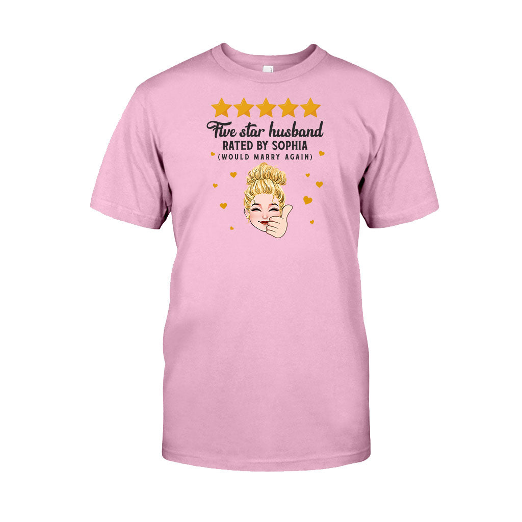 Five Star Husband Wife - Personalized Husband And Wife T-shirt And Hoodie