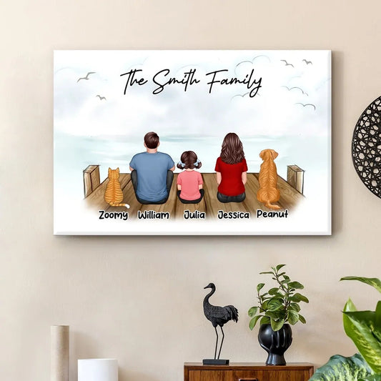 Warm Family Story, Personalized Canvas, Perfect Gift for Loved Ones