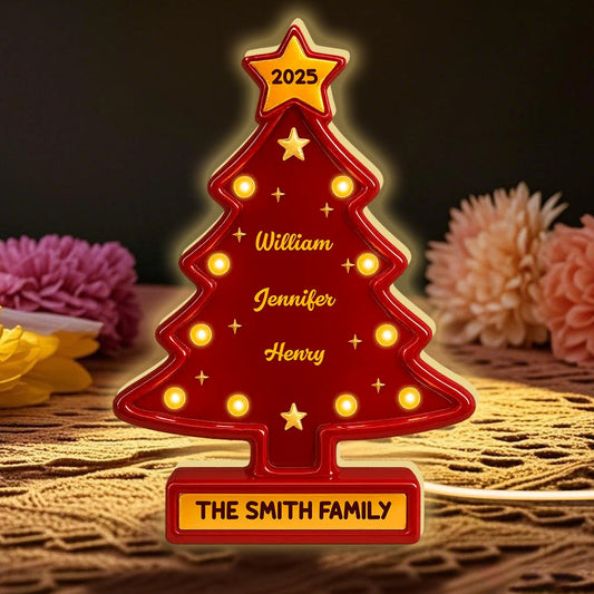 Acrylic Light Box Christmas Tree — warm glowing tabletop décor for family gatherings, customizable look, holiday-ready, perfect gift for home and friends