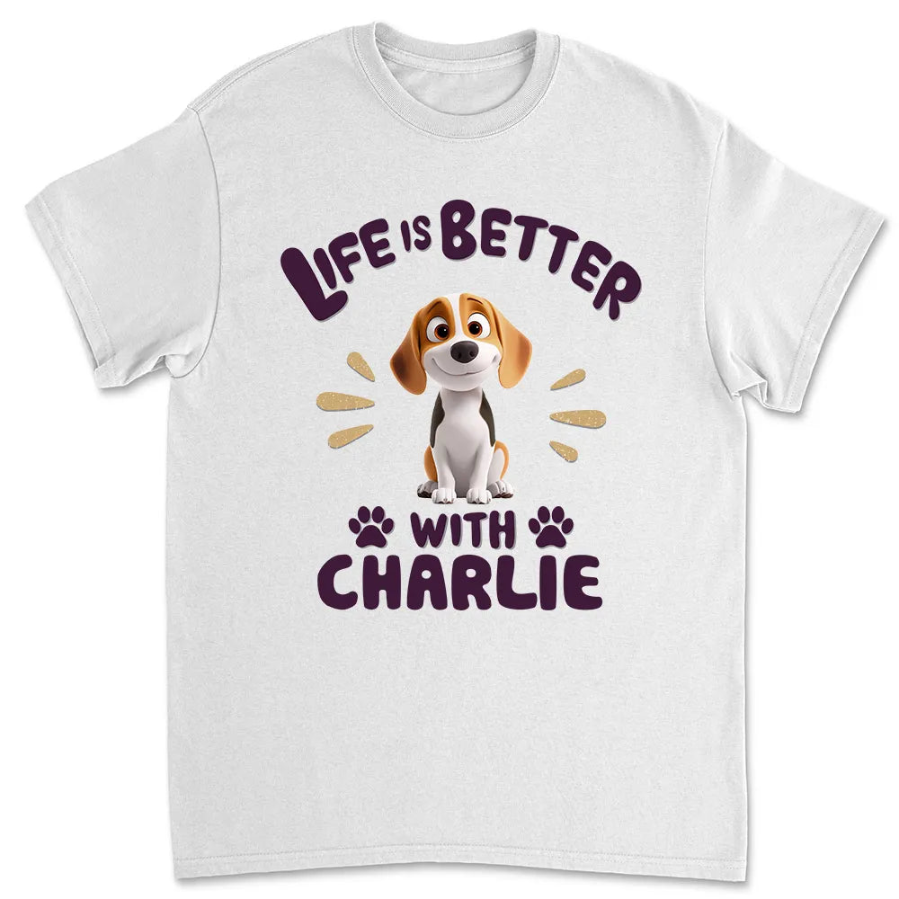Classic Tee with Fun Dog Print, Comfortable and Versatile, Perfect for Dog Owners