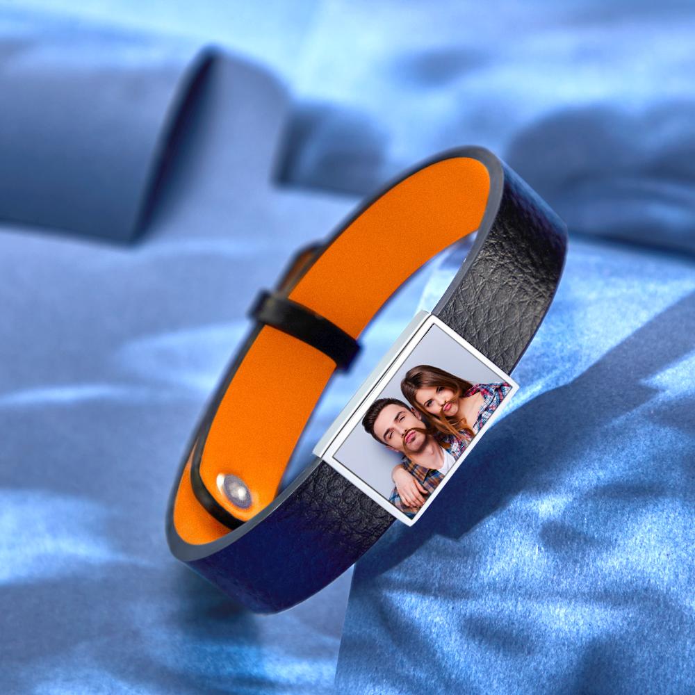 Any Photo - Personalized Picture Leather Bracelet