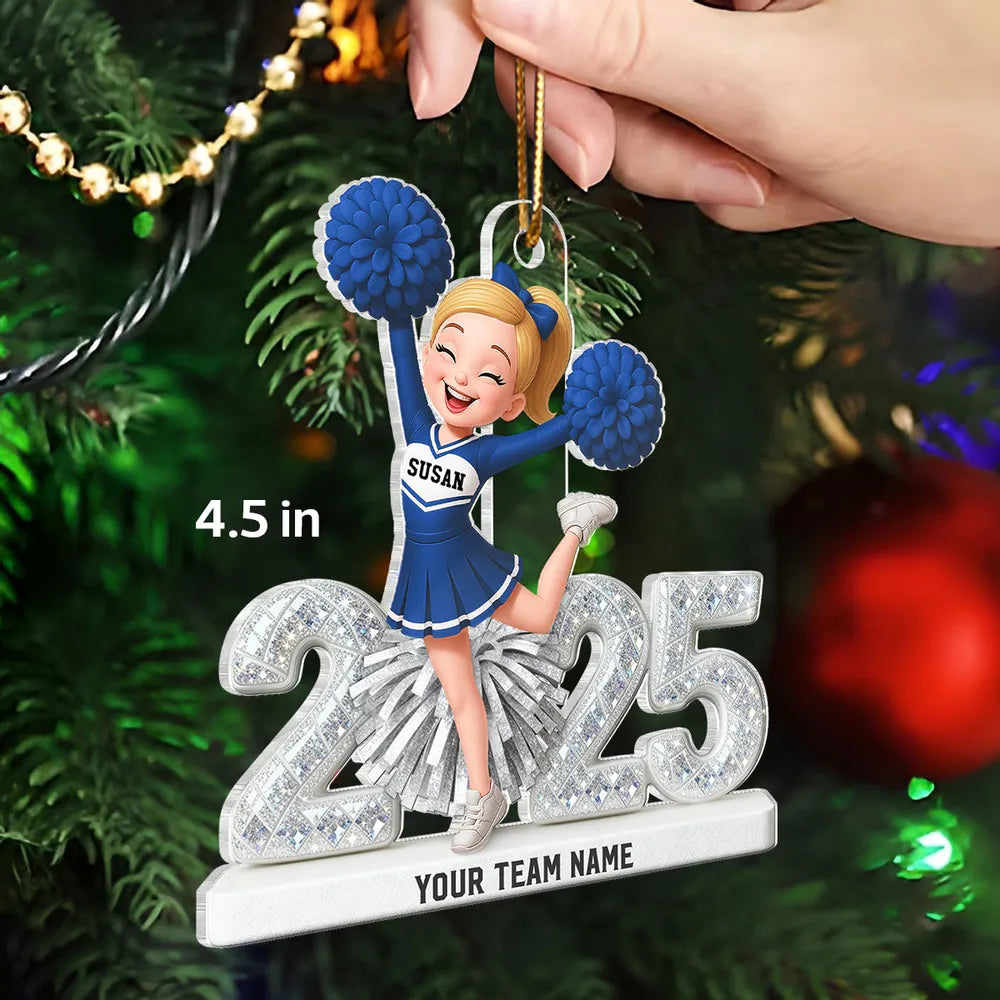 Custom Cheerleader Acrylic Ornament for Christmas Tree