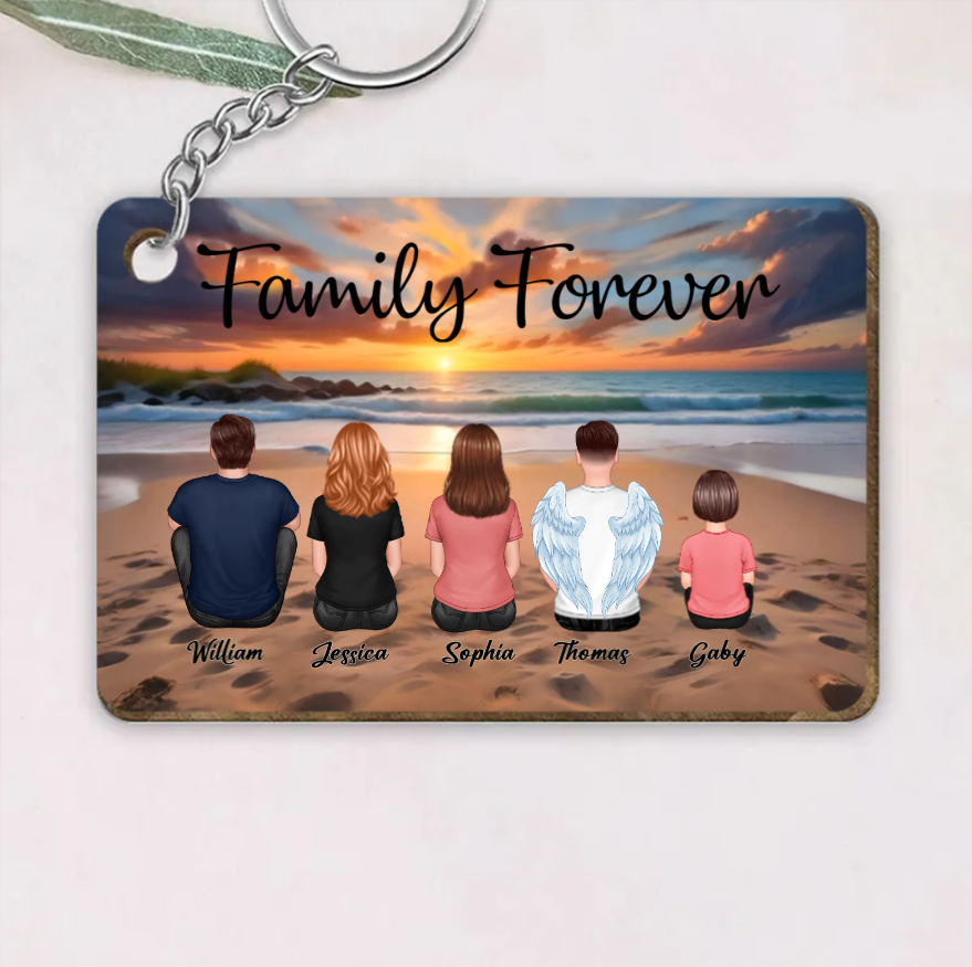 Personalized Family Forever Poster or Canvas, Keychain, Plaque, Car Hanger, Wallet Card - Perfect Gift for Siblings, Memorial Keepsake