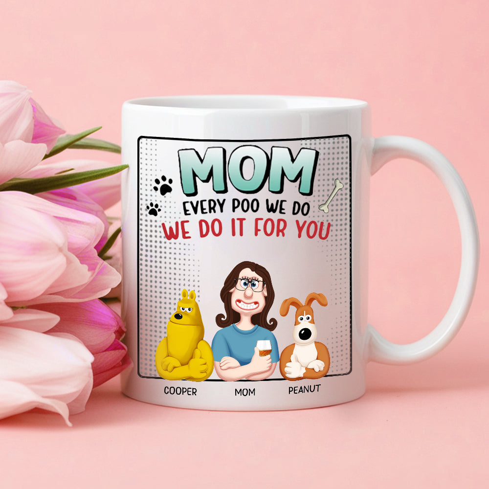 Personalized Ceramic Dog Mom Mug – Custom Gift Cup