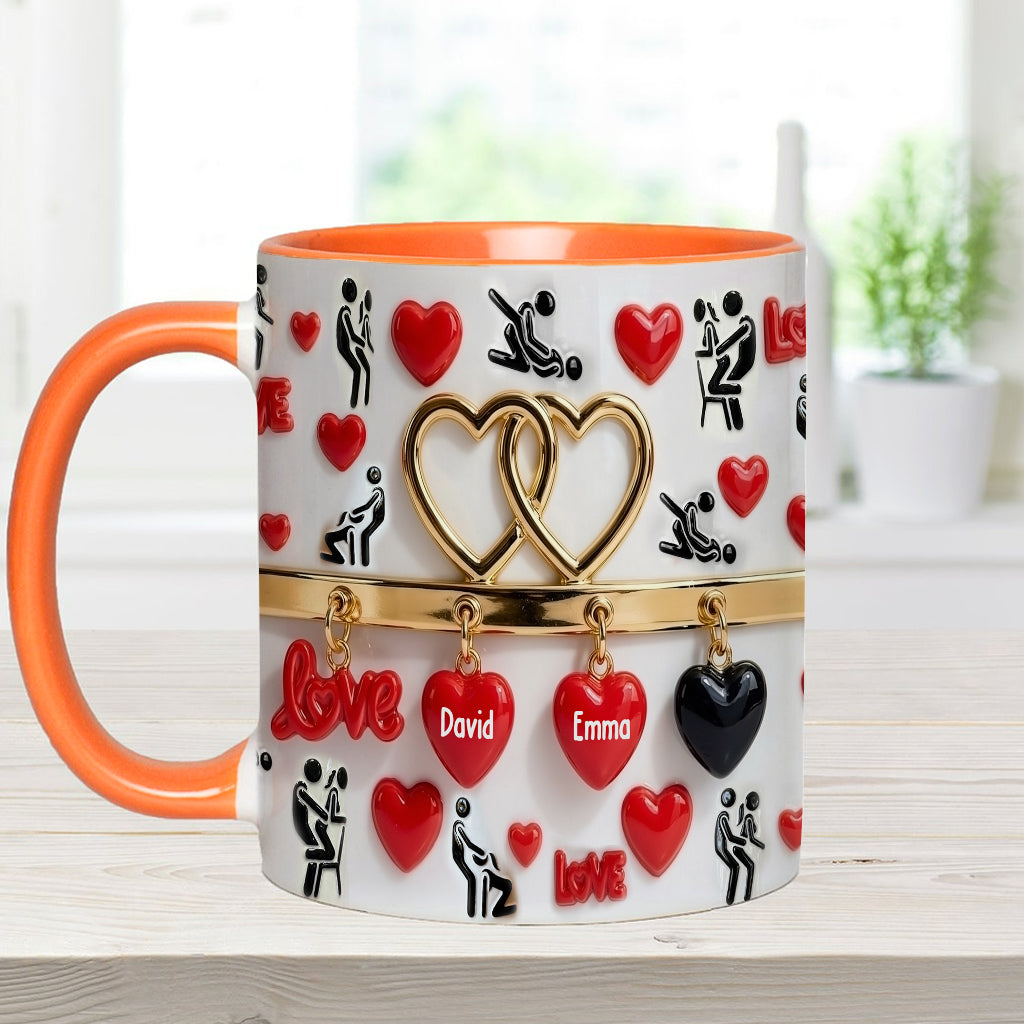 Funny Gift For Couple - Personalized Couple Accent Mug & Coaster