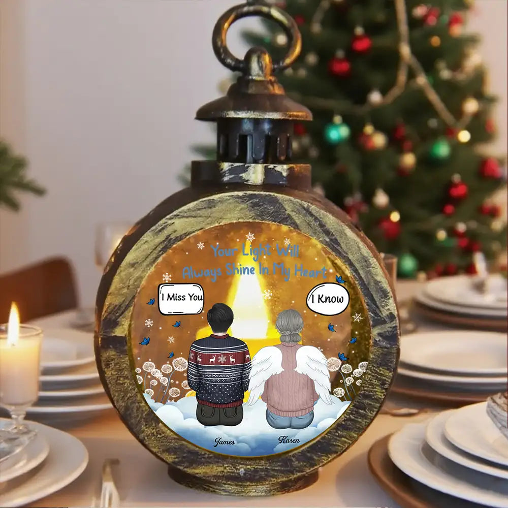 Custom Memorial Lantern Keepsake Ornament for Christmas