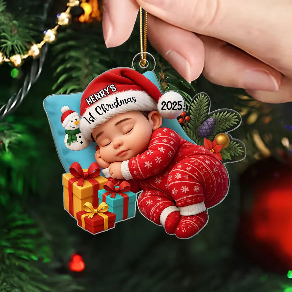 Baby’s First Christmas Acrylic Ornament High Clarity Beautiful Holiday Keepsake Gift Choice