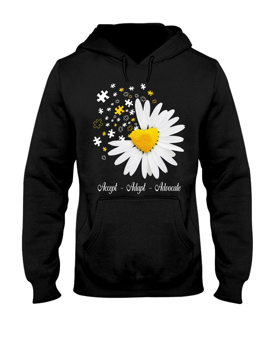 Autism Accept Adapt Advocate - Autism Awareness T-shirt and Hoodie 0921