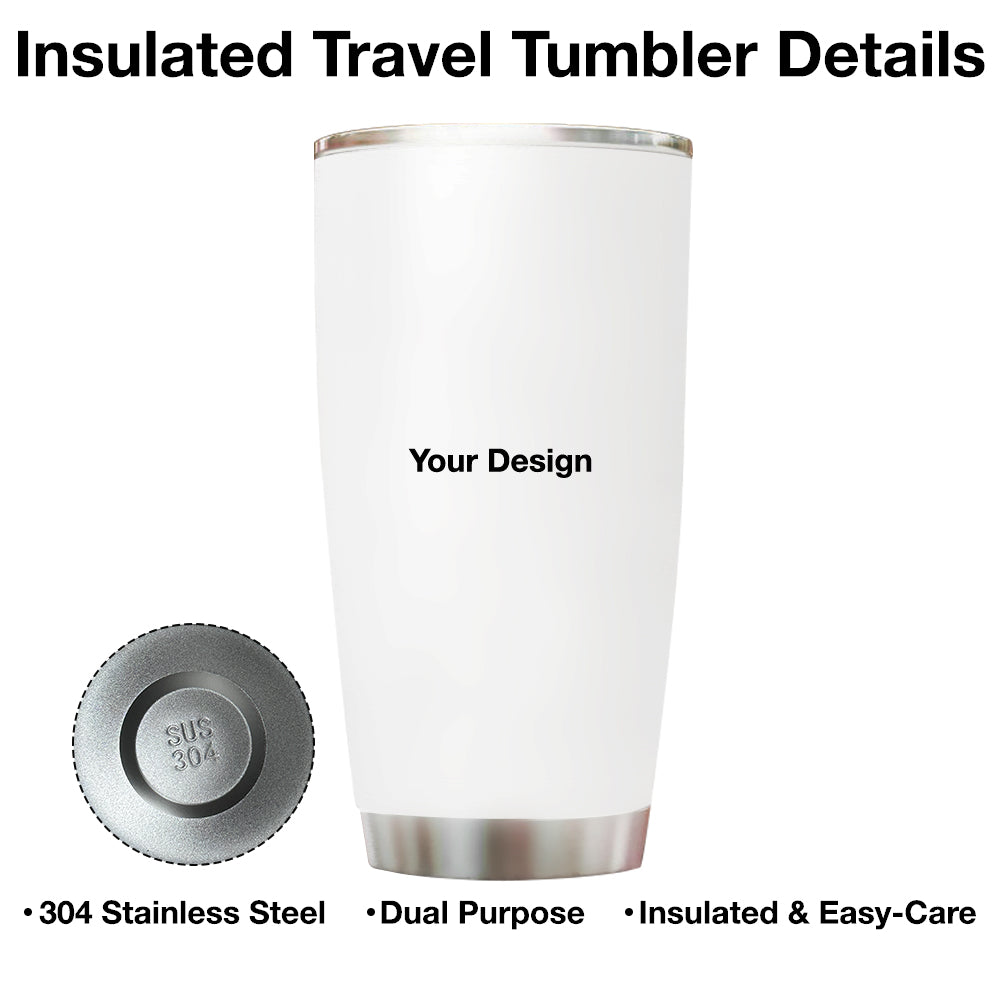 Personalized Insulated Travel Tumbler Once A Brother Always A Brother Gift for Brother, Fist Bump Design
