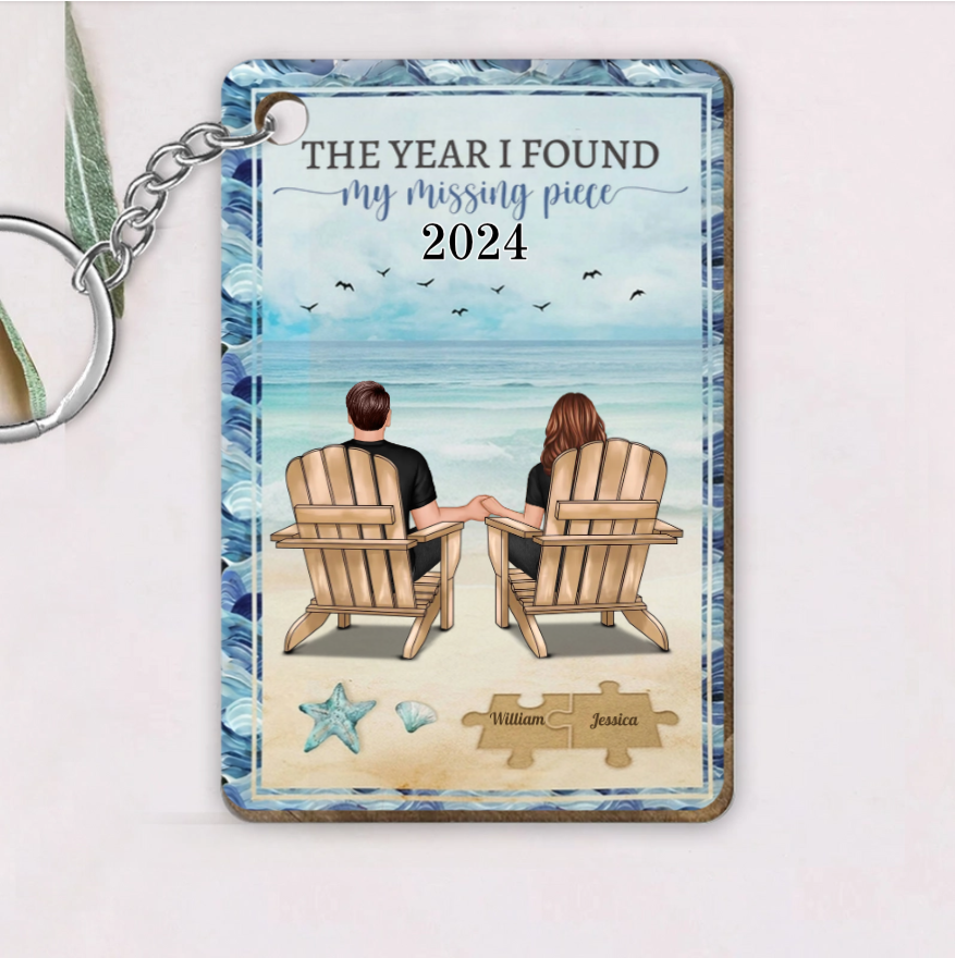 The Year I Found My Missing Piece Couple Gift - Personalized Blanket or Poster or Keychain or Plaque