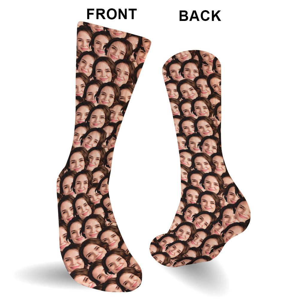 Customizable Printed Face - Personalized Step Mom Socks