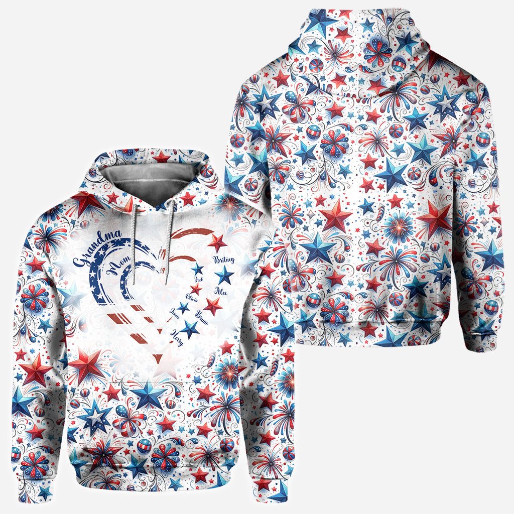 American Grandma - Personalized Grandma All Over Shirt