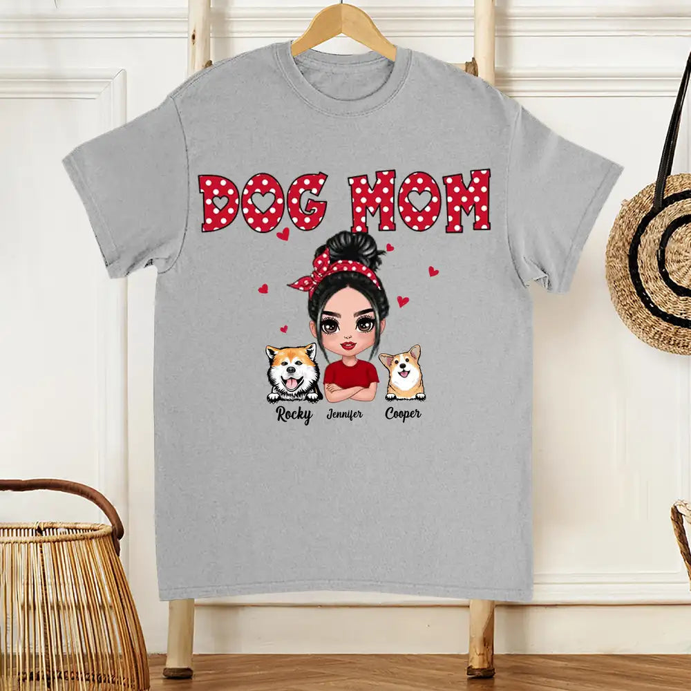 Dog Mom Shirt With Custom Pets – Cute Personalized Cloth Gift for Pet Lovers