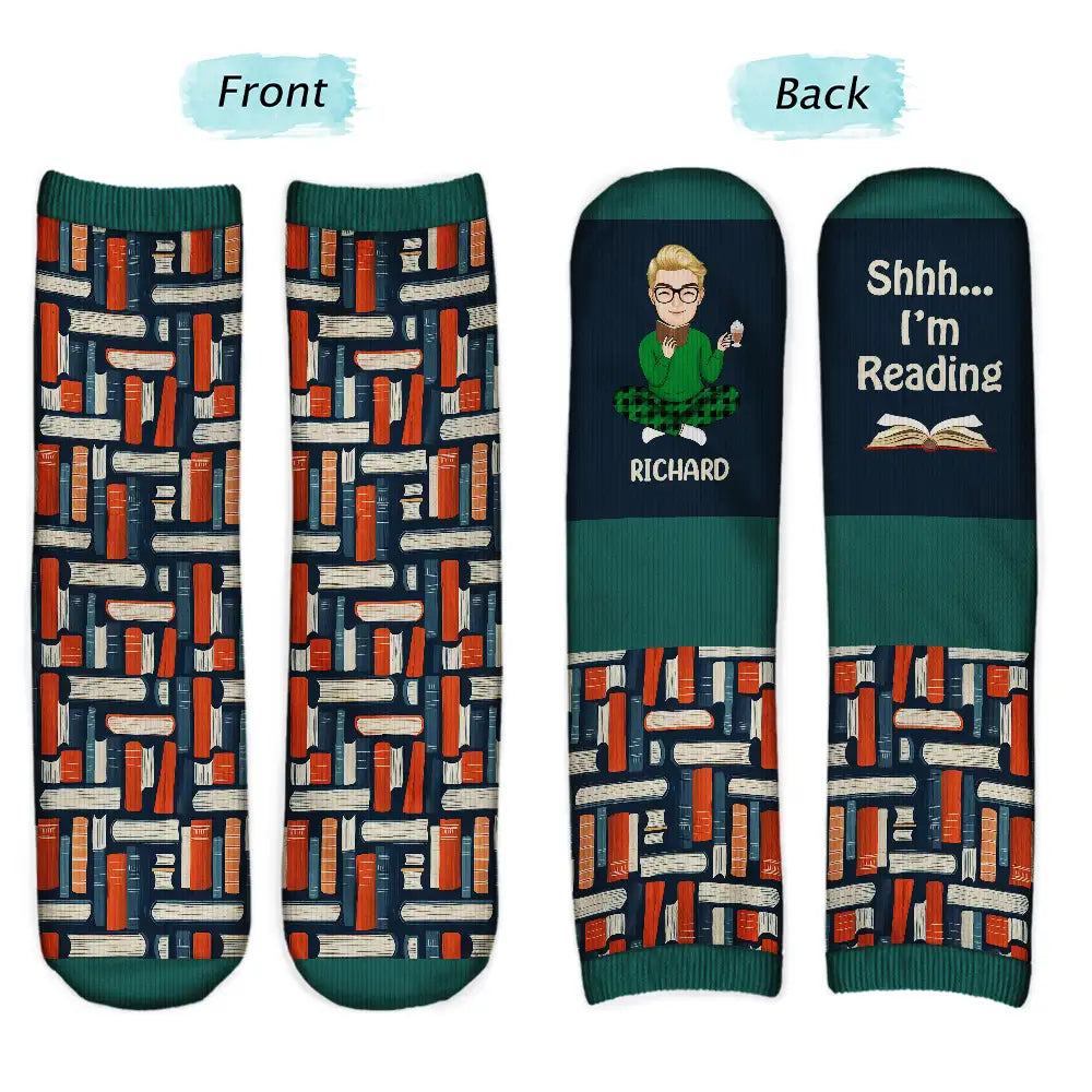 Custom Tube Socks for Women - Personalized Gift for Book Lovers