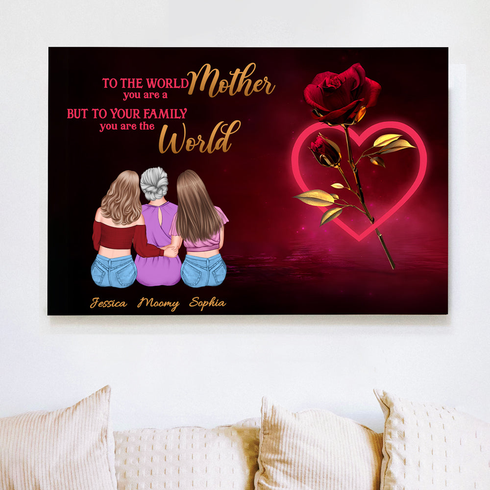 Personalized Mother's Day Poster | Loving Embrace Design - Custom Canvas & Gift Options
