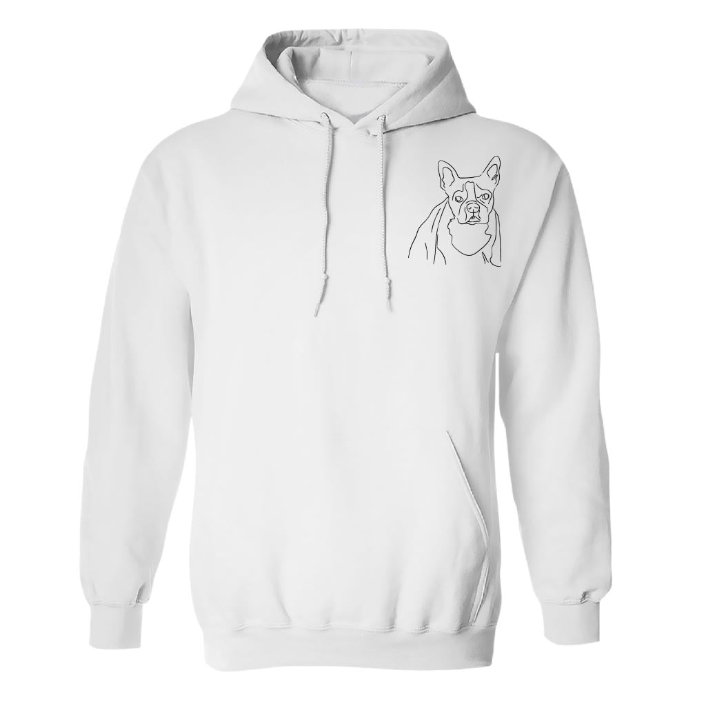 Custom Line Art - Personalized Dog Embroidered Hoodie