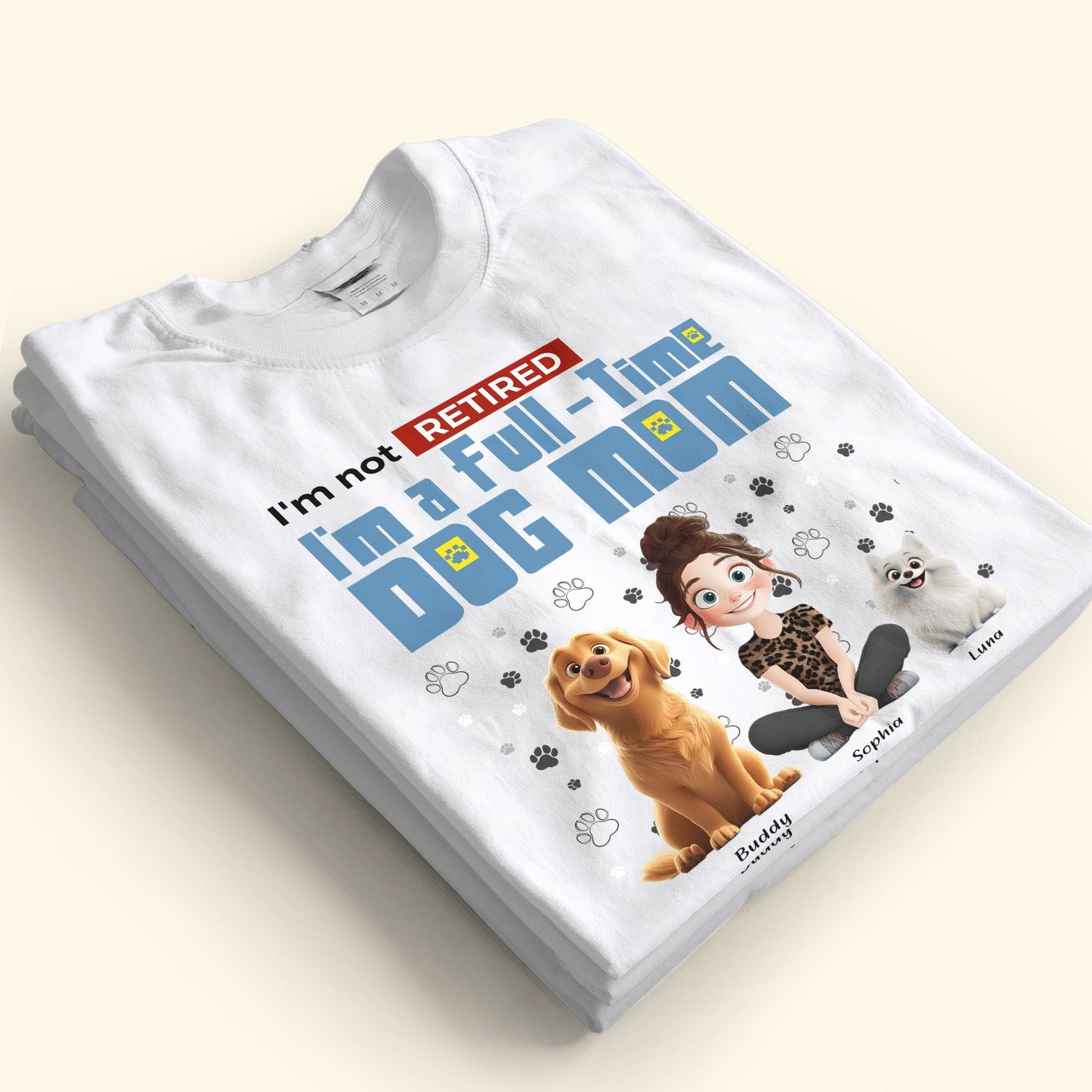 Personalized Dog Mom T-Shirt – Custom Pet Name, Cute Dog Lover Gift, Cozy Sweatshirt & Hoodie