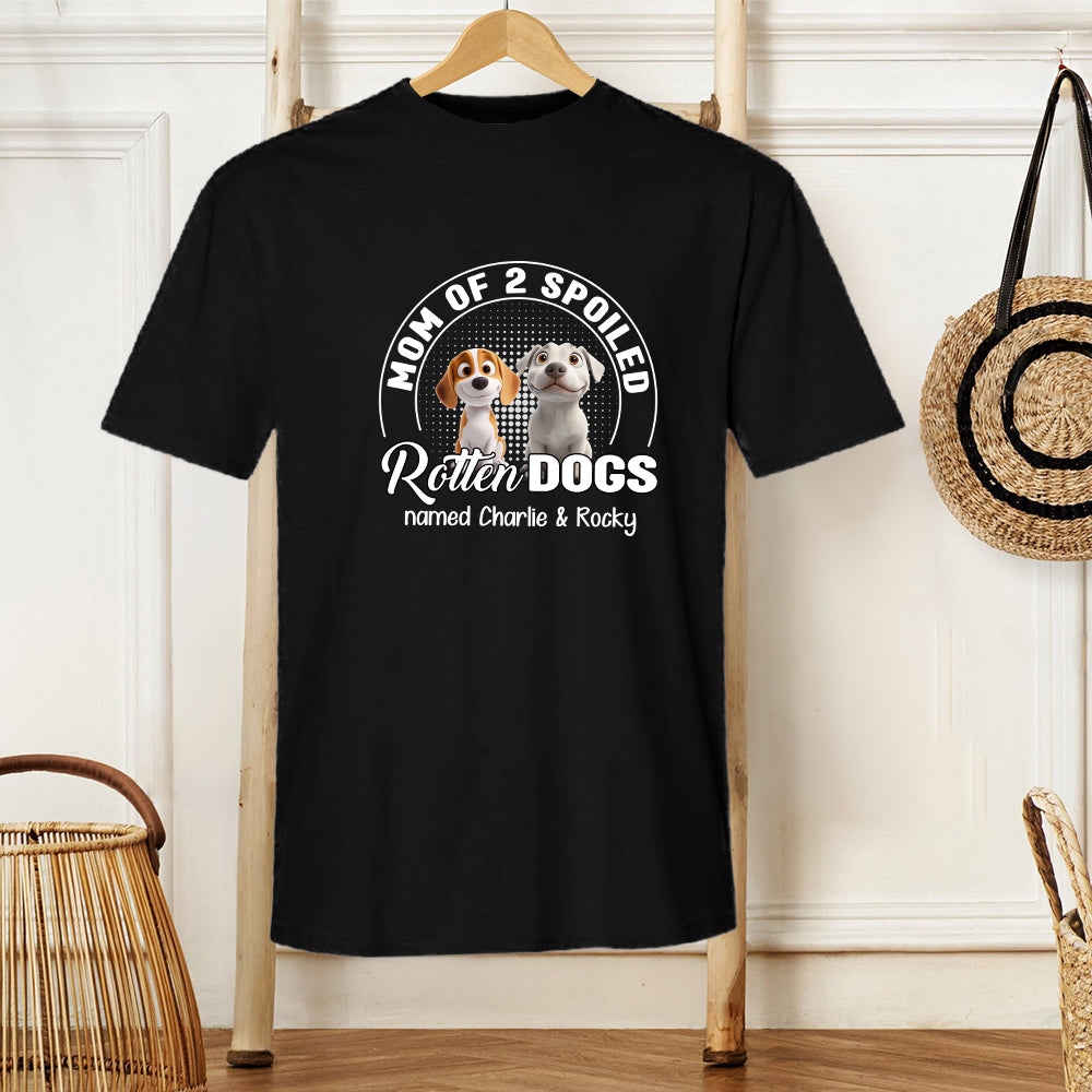 Personalized 'Mom & Spoiled Dog' Tee - Custom Dog Name Gift Shirt