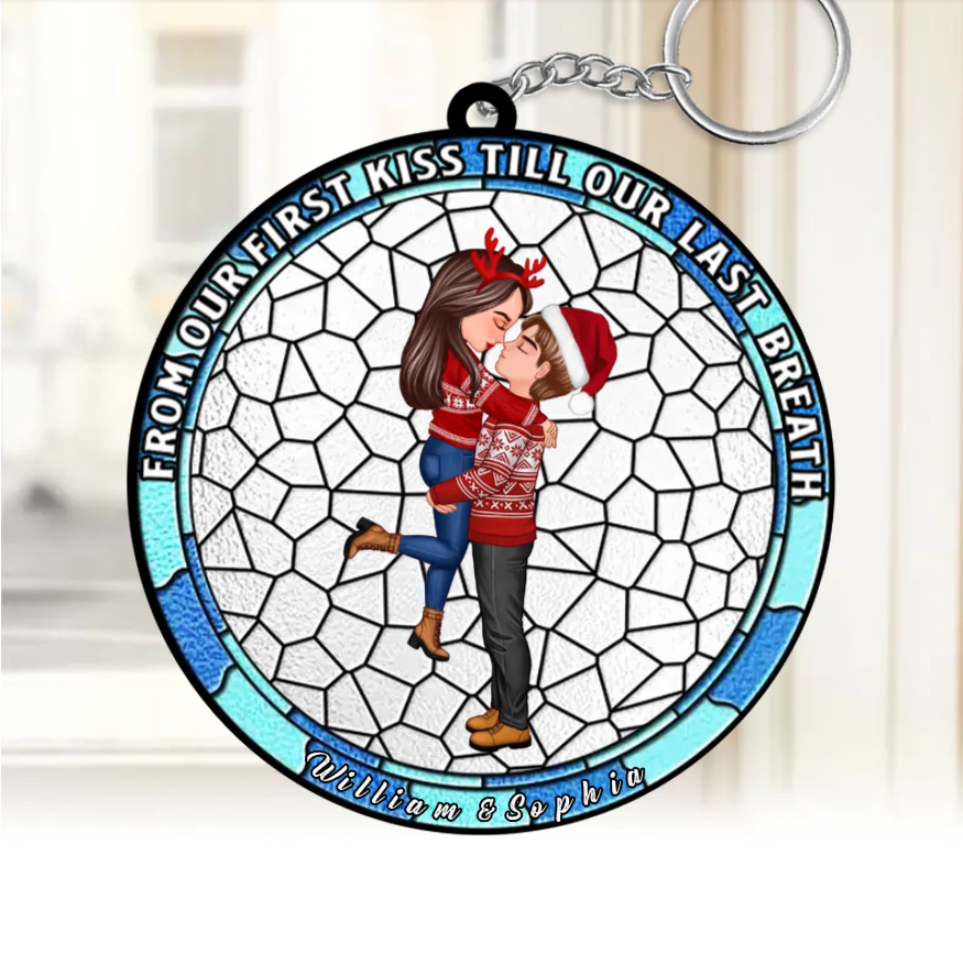 Where There Is Love There Is Life - Couple Personalized Ornament or Keychain - Custom Gift For Husband Wife, Anniversary