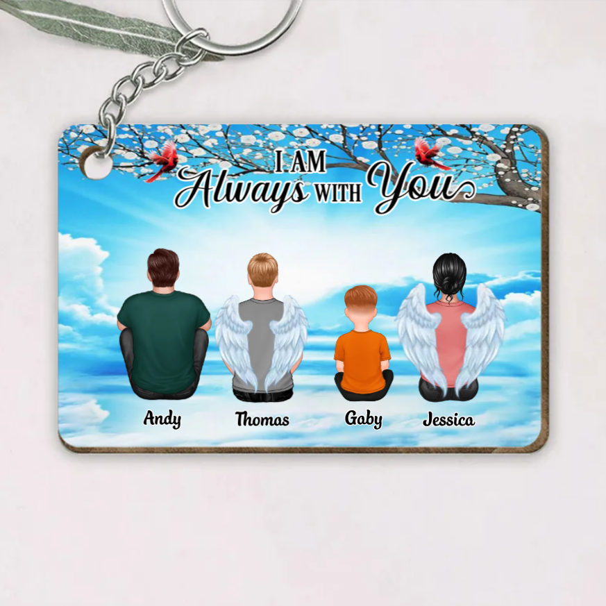 Memory Family Back View Design - Personalized Keychain, Poster, Car Hanger, Wallet Card, Pillow, and Sticker, Unique Gift