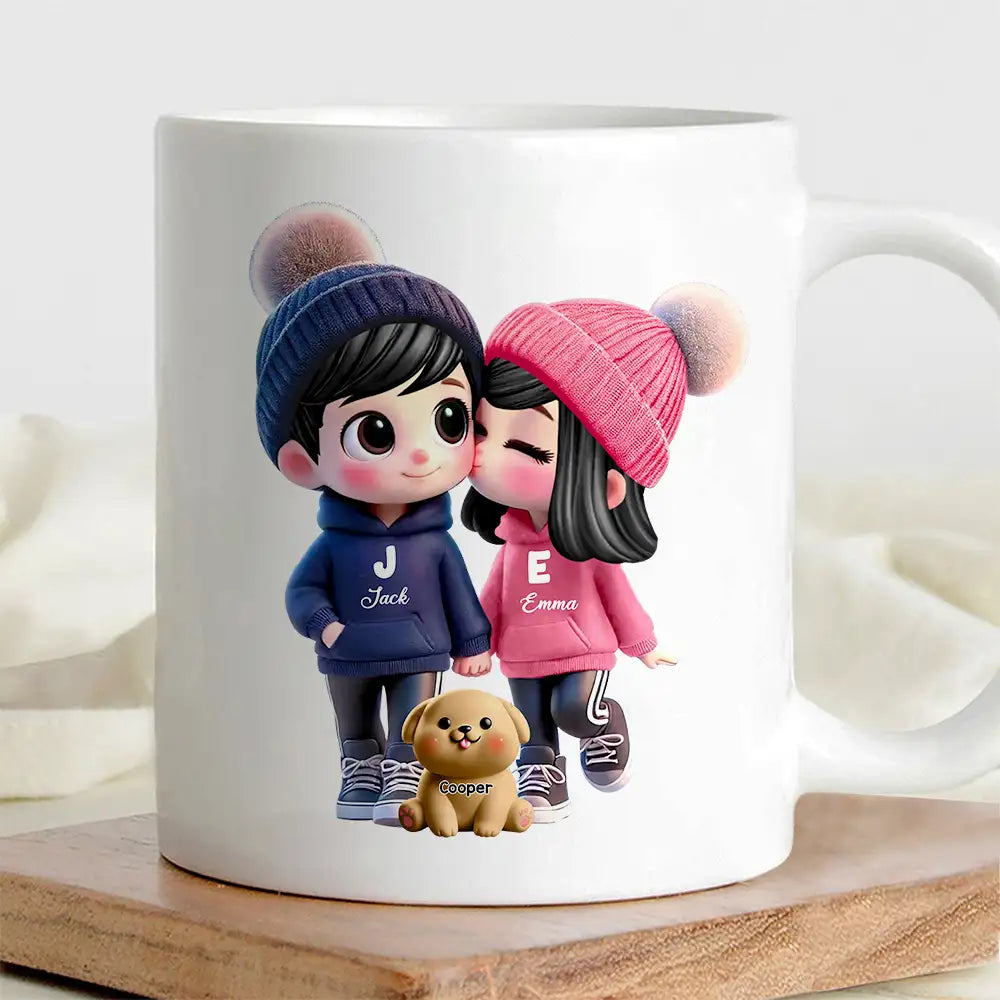 Personalized Couple's Ceramic Mug – Custom Names for Loved Ones