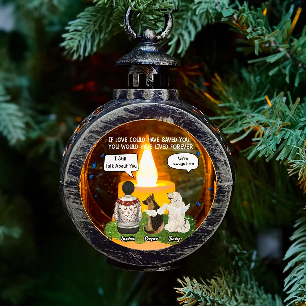Heartfelt Lantern Ornament Keepsake for Pet Memorial, Warm Tribute Gift of Love and Remembrance