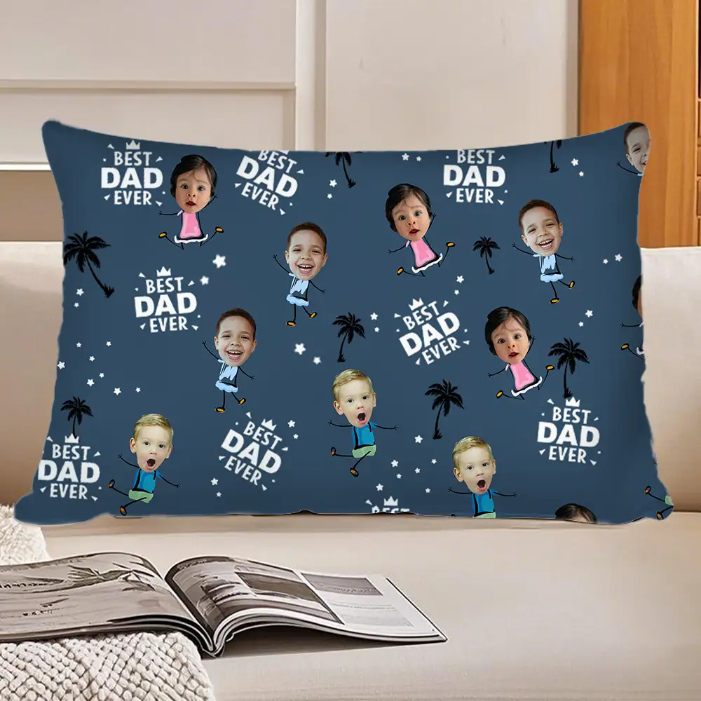 Personalized Sweatpants & Blanket – Best Dad Ever Custom Photo Gift for Father’s Day & Christmas