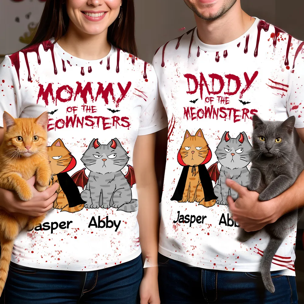 Halloween Cat Classic Tee with Playful Print, Casual Wear, Perfect Gift for Cat Lovers