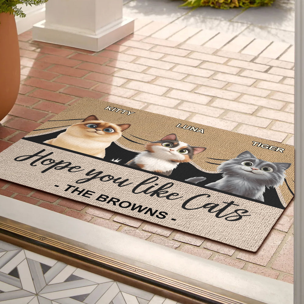 Custom Pet Lover Doormat - Personalized Dog & Cat Owner Gift